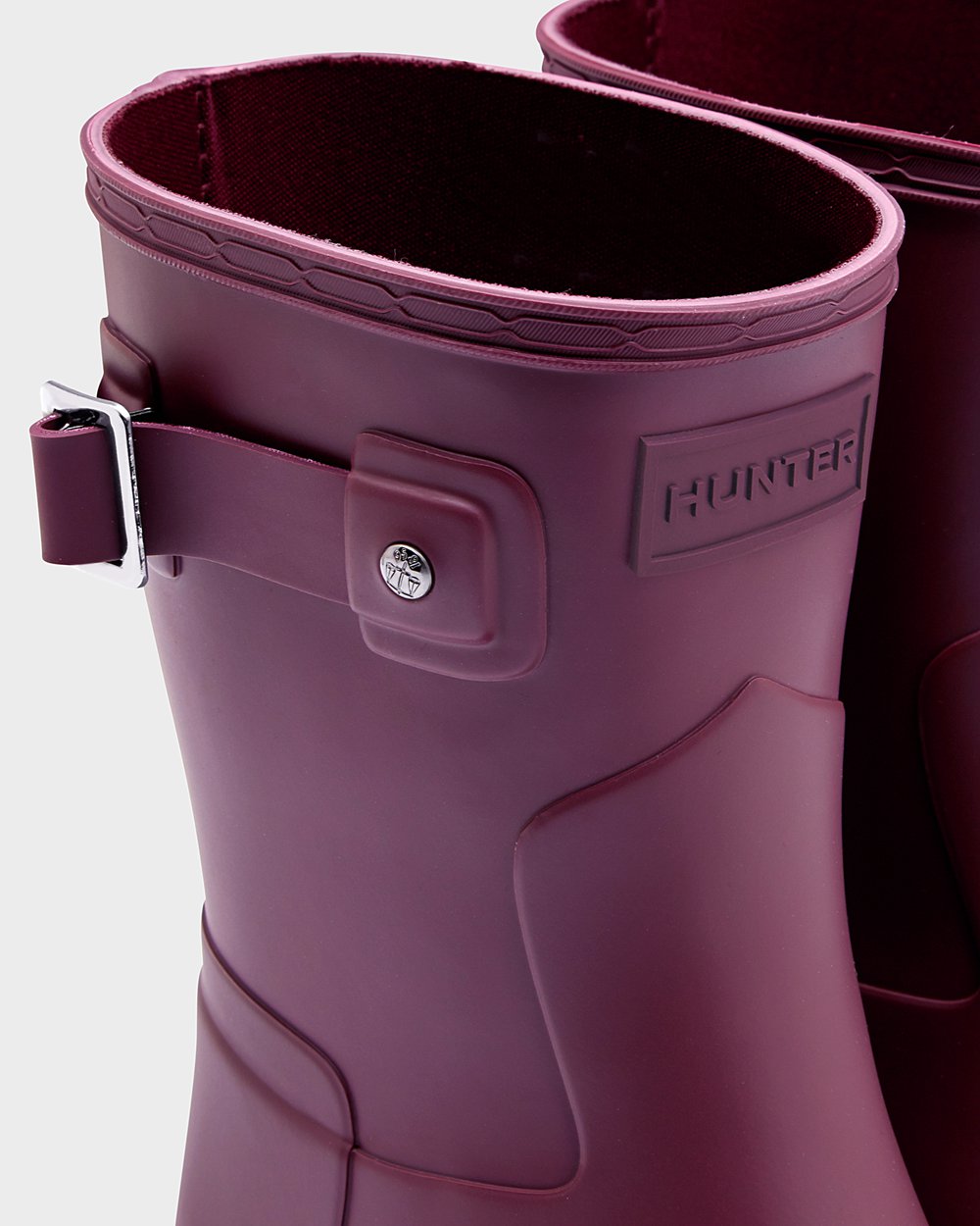 Womens Hunter Short Rain Boots Purple - Refined Slim Fit - 7415608-MO